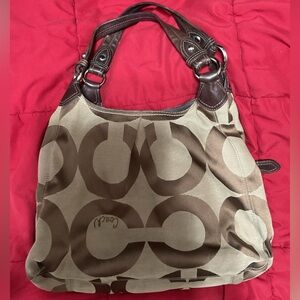 Coach Brown Signature Tote Bag